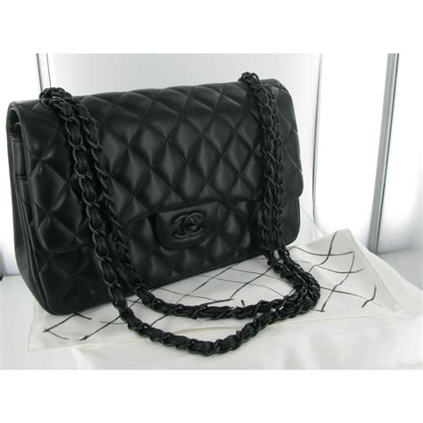 chanel black bag and black hardware|black chanel bag with black chain.